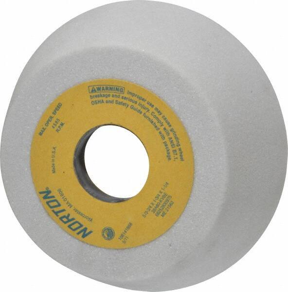 Norton - 5" Diam, 1-1/4" Hole Size, 1-3/4" Overall Thickness, 60 Grit, Type 11 Tool & Cutter Grinding Wheel - Medium Grade, Aluminum Oxide, K Hardness, Vitrified Bond, 4,585 RPM - All Tool & Supply