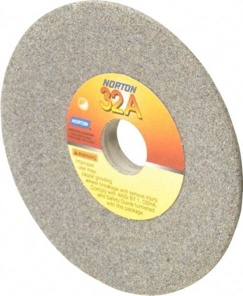 Norton - 4" Diam, 3/4" Hole Size, 1/2" Overall Thickness, 60 Grit, Type 12 Tool & Cutter Grinding Wheel - Medium Grade, Aluminum Oxide, K Hardness, Vitrified Bond, 6,210 RPM - All Tool & Supply