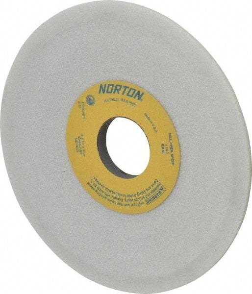 Norton - 6" Diam, 1-1/4" Hole Size, 1/2" Overall Thickness, 46 Grit, Type 12 Tool & Cutter Grinding Wheel - Coarse Grade, Diamond, J Hardness, Vitrified Bond, 4,140 RPM - All Tool & Supply