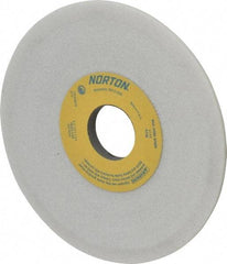 Norton - 6" Diam, 1-1/4" Hole Size, 1/2" Overall Thickness, 46 Grit, Type 12 Tool & Cutter Grinding Wheel - Coarse Grade, Diamond, J Hardness, Vitrified Bond, 4,140 RPM - All Tool & Supply