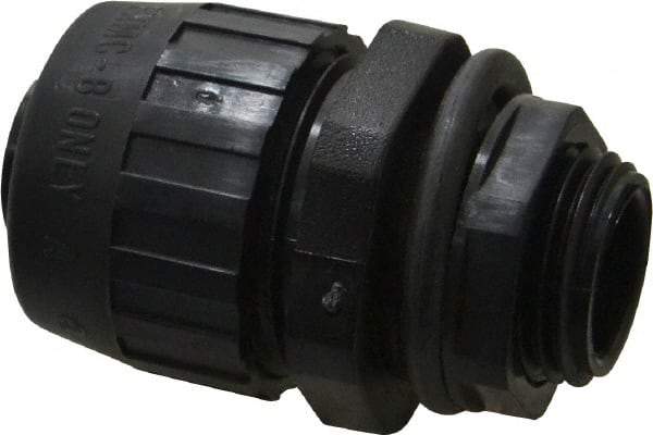 Hubbell Wiring Device-Kellems - 1/2" Trade, Nylon Push In Straight Liquidtight Conduit Connector - Noninsulated - All Tool & Supply