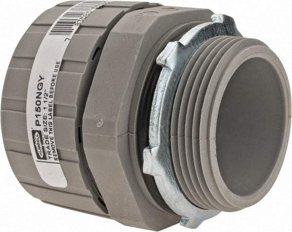 Hubbell Wiring Device-Kellems - 1-1/2" Trade, Nylon Push In Straight Liquidtight Conduit Connector - Noninsulated - All Tool & Supply