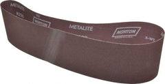 Norton - 4" Wide x 36" OAL, 180 Grit, Aluminum Oxide Abrasive Belt - Aluminum Oxide, Very Fine, Coated, X Weighted Cloth Backing, Series R228 - All Tool & Supply