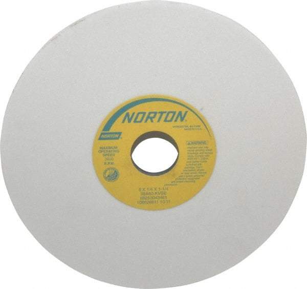 Norton - 8" Diam x 1-1/4" Hole x 1/4" Thick, K Hardness, 80 Grit Surface Grinding Wheel - Aluminum Oxide, Type 1, Medium Grade, 3,600 Max RPM, Vitrified Bond, No Recess - All Tool & Supply