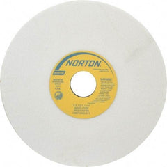 Norton - 8" Diam x 1-1/4" Hole x 1/2" Thick, H Hardness, 60 Grit Surface Grinding Wheel - Aluminum Oxide, Type 1, Medium Grade, 3,600 Max RPM, Vitrified Bond, No Recess - All Tool & Supply