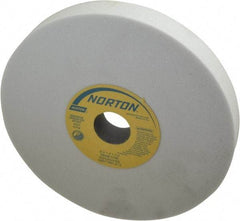 Norton - 8" Diam x 1-1/4" Hole x 1" Thick, I Hardness, 60 Grit Surface Grinding Wheel - Aluminum Oxide, Type 1, Medium Grade, 3,600 Max RPM, Vitrified Bond, No Recess - All Tool & Supply