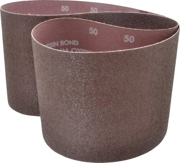 Norton - 6" Wide x 48" OAL, 50 Grit, Aluminum Oxide Abrasive Belt - Aluminum Oxide, Coarse, Coated, X Weighted Cloth Backing - All Tool & Supply