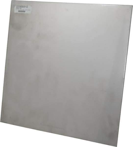 Made in USA - 0.12 Inch Thick x 12 Inch Wide x 12 Inch Long, 304 Stainless Steel Sheet - Cold Rolled, Bright Finish, #2B - All Tool & Supply