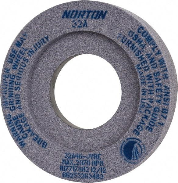 Norton - 12" Diam x 5" Hole x 2" Thick, J Hardness, 46 Grit Surface Grinding Wheel - Aluminum Oxide, Type 7, Coarse Grade, 2,070 Max RPM, Vitrified Bond, Two-Side Recess - All Tool & Supply