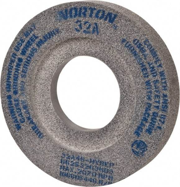 Norton - 12" Diam x 5" Hole x 2" Thick, H Hardness, 46 Grit Surface Grinding Wheel - Aluminum Oxide, Type 7, Coarse Grade, 2,070 Max RPM, Vitrified Bond, Two-Side Recess - All Tool & Supply