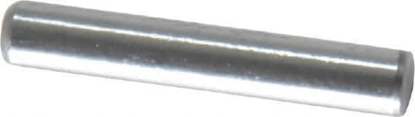 Value Collection - 1/8" Diam x 3/4" Pin Length Grade 8 Alloy Steel Standard Dowel Pin - C 50-58 Hardness, 3,200 Lb Breaking Strength, 1 Beveled & 1 Rounded End - All Tool & Supply