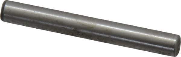 Value Collection - 3/16" Diam x 1-1/2" Pin Length Grade 8 Alloy Steel Standard Dowel Pin - C 50-58 Hardness, 7,200 Lb Breaking Strength, 1 Beveled & 1 Rounded End - All Tool & Supply