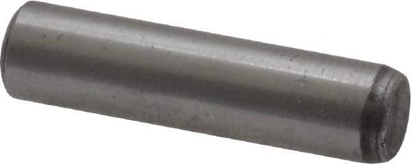 Value Collection - 1/4" Diam x 1" Pin Length Grade 8 Alloy Steel Standard Dowel Pin - C 50-58 Hardness, 12,800 Lb Breaking Strength, 1 Beveled & 1 Rounded End - All Tool & Supply