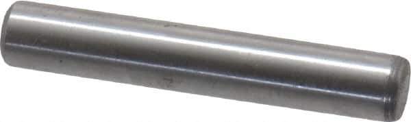 Value Collection - 1/4" Diam x 1-1/2" Pin Length Grade 8 Alloy Steel Standard Dowel Pin - C 50-58 Hardness, 12,800 Lb Breaking Strength, 1 Beveled & 1 Rounded End - All Tool & Supply