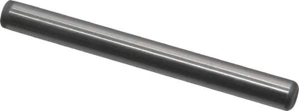 Value Collection - 1/4" Diam x 2-1/2" Pin Length Grade 8 Alloy Steel Standard Dowel Pin - C 50-58 Hardness, 12,800 Lb Breaking Strength, 1 Beveled & 1 Rounded End - All Tool & Supply