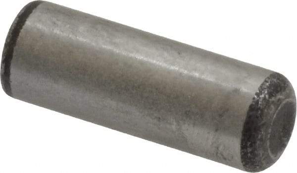 Value Collection - 5/16" Diam x 7/8" Pin Length Grade 8 Alloy Steel Standard Dowel Pin - C 50-58 Hardness, 20,000 Lb Breaking Strength, 1 Beveled & 1 Rounded End - All Tool & Supply