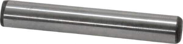 Value Collection - 5/16" Diam x 2" Pin Length Grade 8 Alloy Steel Standard Dowel Pin - C 50-58 Hardness, 20,000 Lb Breaking Strength, 1 Beveled & 1 Rounded End - All Tool & Supply