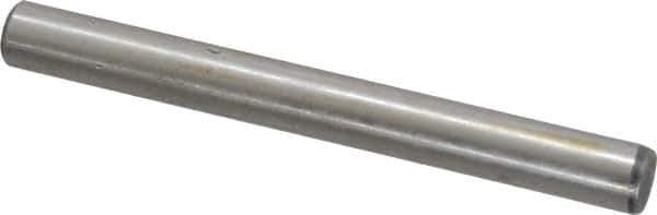 Value Collection - 5/16" Diam x 3" Pin Length Grade 8 Alloy Steel Standard Dowel Pin - C 50-58 Hardness, 20,000 Lb Breaking Strength, 1 Beveled & 1 Rounded End - All Tool & Supply