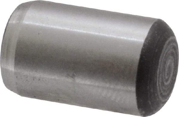 Value Collection - 3/8" Diam x 5/8" Pin Length Grade 8 Alloy Steel Standard Dowel Pin - C 50-58 Hardness, 28,700 Lb Breaking Strength, 1 Beveled & 1 Rounded End - All Tool & Supply