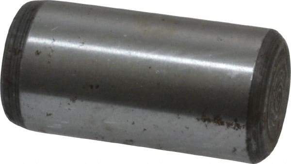 Value Collection - 3/8" Diam x 3/4" Pin Length Grade 8 Alloy Steel Standard Dowel Pin - C 50-58 Hardness, 28,700 Lb Breaking Strength, 1 Beveled & 1 Rounded End - All Tool & Supply