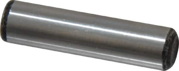 Value Collection - 3/8" Diam x 1-1/2" Pin Length Grade 8 Alloy Steel Standard Dowel Pin - C 50-58 Hardness, 28,700 Lb Breaking Strength, 1 Beveled & 1 Rounded End - All Tool & Supply