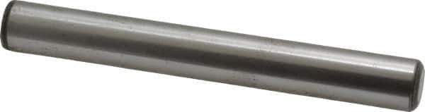 Value Collection - 1/2" Diam x 4" Pin Length Grade 8 Alloy Steel Standard Dowel Pin - C 50-58 Hardness, 51,000 Lb Breaking Strength, 1 Beveled & 1 Rounded End - All Tool & Supply