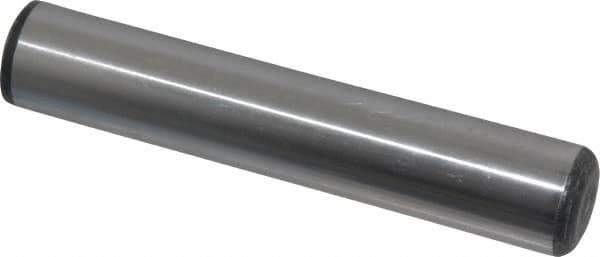 Value Collection - 3/4" Diam x 4" Pin Length Grade 8 Alloy Steel Standard Dowel Pin - C 50-58 Hardness, 114,000 Lb Breaking Strength, 1 Beveled & 1 Rounded End - All Tool & Supply