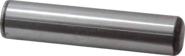 Value Collection - 7/8" Diam x 4" Pin Length Grade 8 Alloy Steel Standard Dowel Pin - C 50-58 Hardness, 156,000 Lb Breaking Strength, 1 Beveled & 1 Rounded End - All Tool & Supply