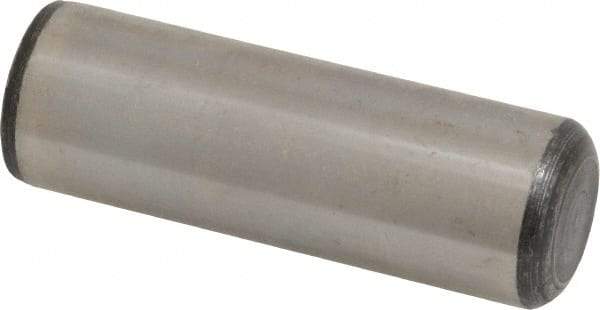 Value Collection - 1" Diam x 3" Pin Length Grade 8 Alloy Steel Standard Dowel Pin - C 50-58 Hardness, 204,000 Lb Breaking Strength, 1 Beveled & 1 Rounded End - All Tool & Supply