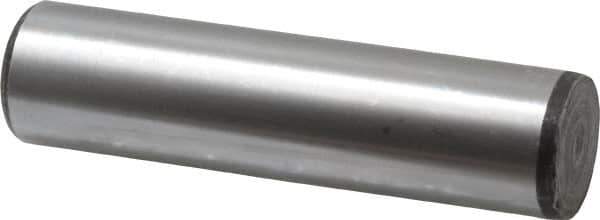 Value Collection - 1" Diam x 4" Pin Length Grade 8 Alloy Steel Standard Dowel Pin - C 50-58 Hardness, 204,000 Lb Breaking Strength, 1 Beveled & 1 Rounded End - All Tool & Supply