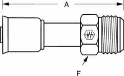 Hydraulic Hose Flare Male Rigid: 1-1/16-14 SAE