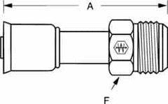 Hydraulic Hose Flare Male Rigid: 3/4-16 SAE