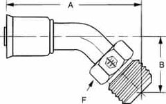 Hydraulic Hose Flare Male Rigid: 3/4-16