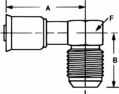 Hydraulic Hose Elbow: 7/8-14 SAE