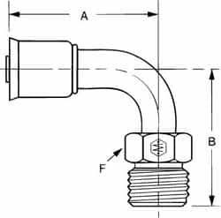 Hydraulic Hose Elbow: 7/8-14