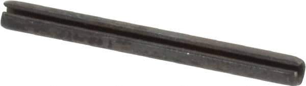 Made in USA - 3/32" Diam x 1" Long Slotted Spring Pin - Grade 1070-1090 Alloy Steel, Black Oxide Finish - All Tool & Supply