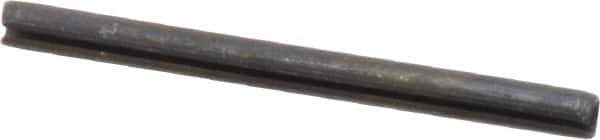 Made in USA - 3/32" Diam x 1-1/4" Long Slotted Spring Pin - Grade 1070-1090 Alloy Steel, Black Oxide Finish - All Tool & Supply