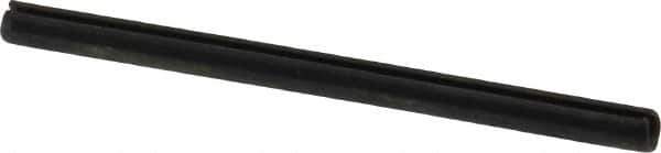 Made in USA - 3/32" Diam x 1-1/2" Long Slotted Spring Pin - Grade 1070-1090 Alloy Steel, Black Oxide Finish - All Tool & Supply