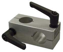 80/20 Inc. - 2 Inch Wide x 2 Inch High x 3 Inch Deep Quick Stanchion Cross Clamp - 1.004 Inch Hole x 0.257 Inch Bolt Hole Diameter - All Tool & Supply