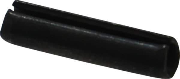 Made in USA - 1/8" Diam x 1/2" Long Slotted Spring Pin - Grade 1070-1090 Alloy Steel, Black Oxide Finish - All Tool & Supply