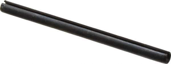 Made in USA - 1/8" Diam x 1-7/8" Long Slotted Spring Pin - Grade 1070-1090 Alloy Steel, Black Oxide Finish - All Tool & Supply