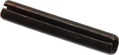 Made in USA - 3/16" Diam x 1-1/8" Long Slotted Spring Pin - Grade 1070-1090 Alloy Steel, Black Oxide Finish - All Tool & Supply