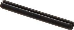 Made in USA - 3/16" Diam x 1-5/8" Long Slotted Spring Pin - Grade 1070-1090 Alloy Steel, Black Oxide Finish - All Tool & Supply