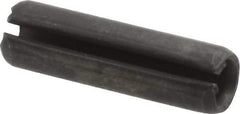 Made in USA - 1/4" Diam x 7/8" Long Slotted Spring Pin - Grade 1070-1090 Alloy Steel, Black Oxide Finish - All Tool & Supply