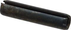 Made in USA - 1/4" Diam x 1-1/8" Long Slotted Spring Pin - Grade 1070-1090 Alloy Steel, Black Oxide Finish - All Tool & Supply