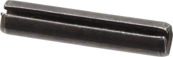 Made in USA - 1/4" Diam x 1-1/4" Long Slotted Spring Pin - Grade 1070-1090 Alloy Steel, Black Oxide Finish - All Tool & Supply