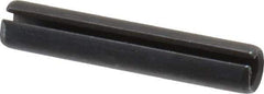 Made in USA - 1/4" Diam x 1-3/8" Long Slotted Spring Pin - Grade 1070-1090 Alloy Steel, Black Oxide Finish - All Tool & Supply