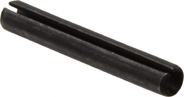 Made in USA - 1/4" Diam x 1-5/8" Long Slotted Spring Pin - Grade 1070-1090 Alloy Steel, Black Oxide Finish - All Tool & Supply