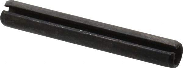 Made in USA - 1/4" Diam x 1-3/4" Long Slotted Spring Pin - Grade 1070-1090 Alloy Steel, Black Oxide Finish - All Tool & Supply