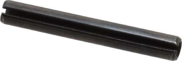 Made in USA - 1/4" Diam x 1-7/8" Long Slotted Spring Pin - Grade 1070-1090 Alloy Steel, Black Oxide Finish - All Tool & Supply